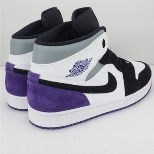 Air Jordan High-Top Sneakers in Black and Purple - Women’s 7.5 US